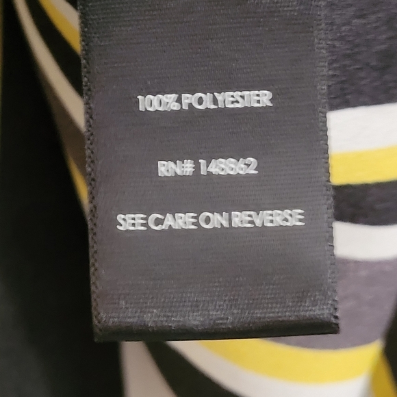 + Torrid Harper yellow black white striped georgette tunic top - Picture 9 of 11